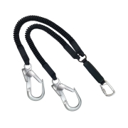 Twin Elasticated Webbing Shock Absorbing Lanyard
